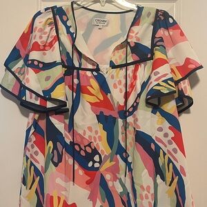 CROSBY by Mollie Burch. Colorful Short-Sleeve Women's Blouse